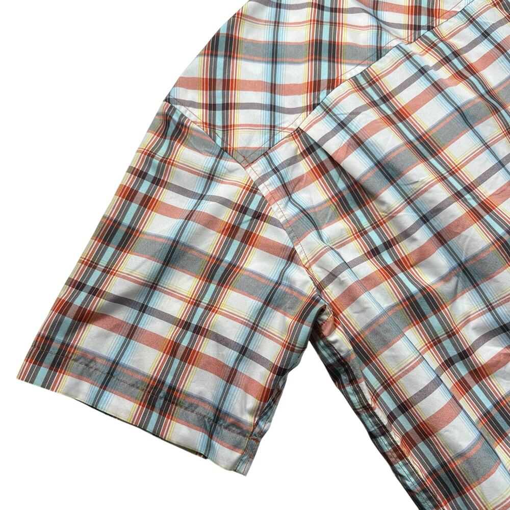 Marmot Short‎ Sleeve Orange Plaid Button Down Mens Shirt Size Large Outdoors - Picture 11 of 14